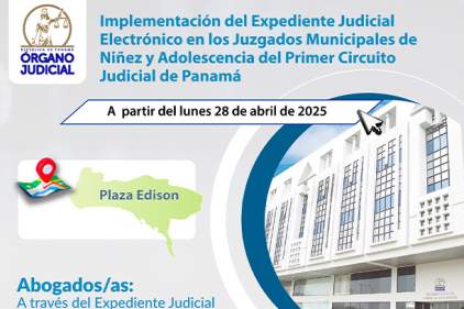 Desde el 28 de abril, los Juzgados Municipales de Niñez y Adolescencia del Primer Circuito Judicial contarán con el EJE
