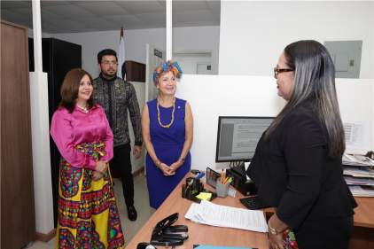 Magistradas García Angulo y Cornejo Batista realizan visita a las instalaciones del Sistema Penal Acusatorio en Colón