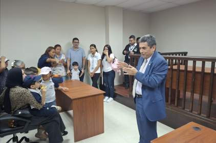 Niños de preescolar del Colegio San Agustín conocen el funcionamiento del Órgano Judicial y sus derechos
