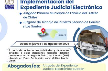 Juzgados de Familia y Trabajo en Herrera se Integran al EJE para fortalecer la gestión judicial