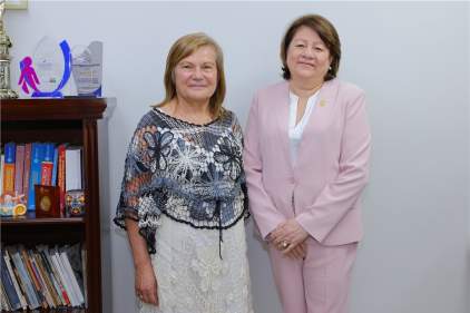 Magistrada de la CSJ Cheng Rosas se reúne con presidenta de la Sala de Casación Civil, Agraria y Rural de Colombia