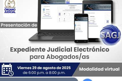 Presentación de “Expediente Judicial Electrónico para Abogados/as”