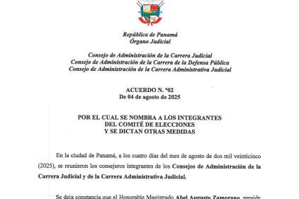 Acuerdo N°02, por el cual se nombra a los integrantes del Comité de Elecciones y se dictan otras medidas