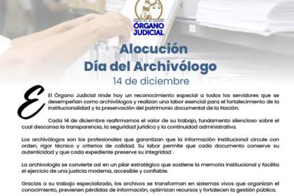 Alocución Día del Archivólogo
