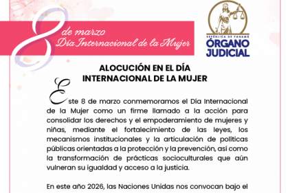 Alocución en el Día Internacional de la Mujer