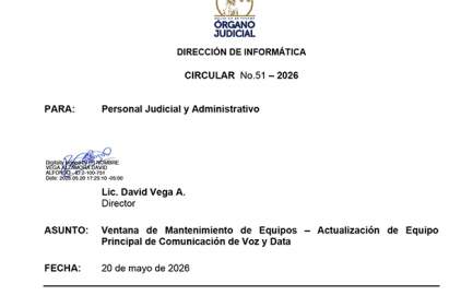 Ventana de Mantenimiento de Equipos - Actualización de Equipo Principal de Comunicación de Voz y Data