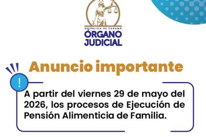 Órgano Judicial habilita nuevo punto de recepción para procesos de Ejecución de Pensión Alimenticia de Familia
