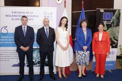 Magistrada Presidenta asiste a recepción en conmemoración del “Día de Europa”