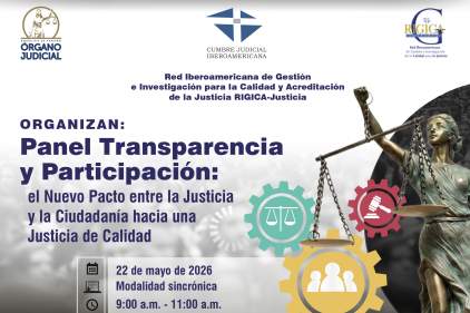 📢 Inscríbete y participa del panel virtual sobre el nuevo Pacto entre la Justicia y la Ciudadanía (Viernes 22 de mayo)