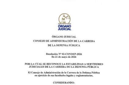 Resolución N° 2 del Consejo de Administración de la Carrera de la Defensa Pública -2026