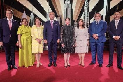 Magistrados de la CSJ asisten al acto de conmemoración del 250.º aniversario de la independencia de EUA