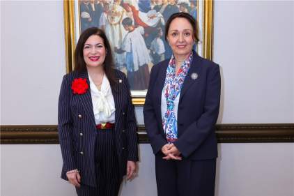 Magistrados de la Junta Directiva de la CSJ reciben en visita de cortesía a la Embajadora de Turquía en Panamá   