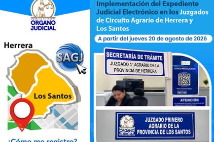 Implementación de EJE en los Juzgados Agrarios de Herrera y Los Santos