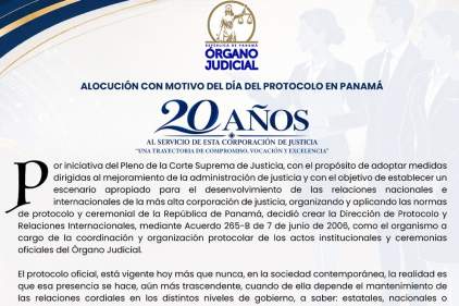 Alocución con motivo del Día del Protocolo en Panamá