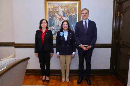 Magistradas de la Corte Suprema de Justicia reciben visita del embajador del Reino de España en Panamá