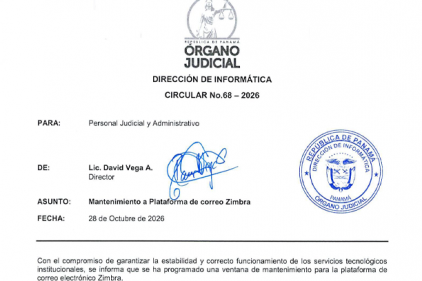 Dirección de Informática comunica mantenimiento de plataforma del correo electrónico institucional Zimbra
