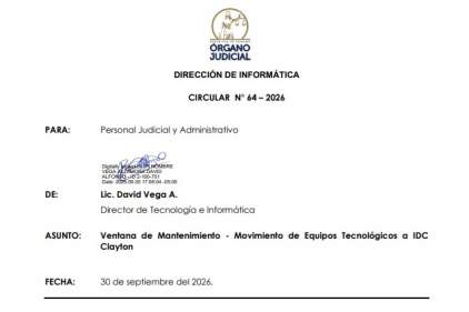 Dirección de Informática comunica traslado y reubicación de equipos tecnológicos para fortalecer el servicio