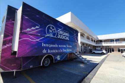 Oficina Judicial de Los Santos activa plan de contingencia con bus móvil para no paralizar las audiencias tras sismo