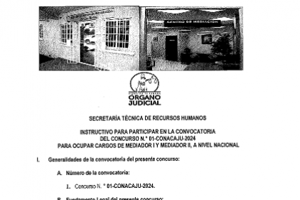 Instructivo para participar en la convocatoria del concurso N.° 01-CONACAJU-2024