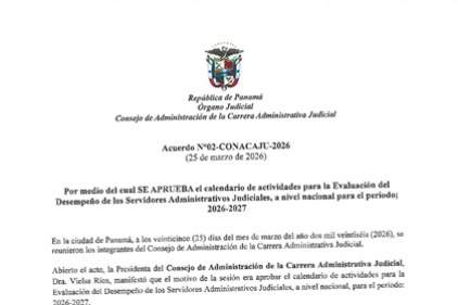 Acuerdo N.°02-CONACAJU-2026 de 25 de marzo de 2026