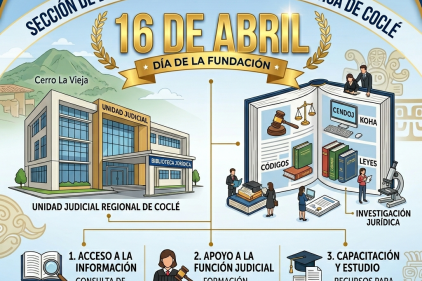 Fundación de la Sección de Documentación Judicial y Biblioteca Jurídica de Coclé