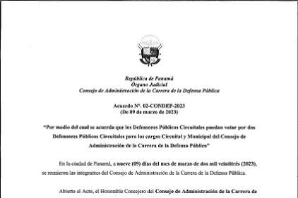 ACUERDO N°. 02-CONDEP-2023