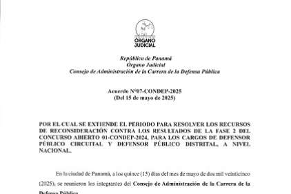 Acuerdo N°07-CONDEP-2025 del 15 de mayo de 2025