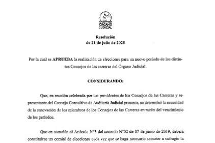 Resolución de 21 de julio de 2025