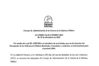 Acuerdo No.03-CONDEP-2025 de 29 de diciembre de 2025