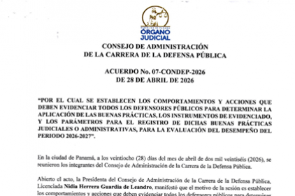 Acuerdo N°07-CONDEP-2026 de 28 de abril de 2026