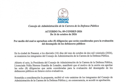 CONDEP-ACUERDO No.09-CONDEP-2026 de 16 de octubre de 2026.