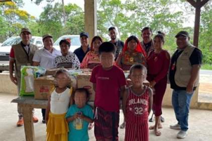 SERVIDORES DEL PODER JUDICIAL DONAN CANASTAS DE ALIMENTOS A FAMILIAS DE LA COMARCA DE GUNA YALA