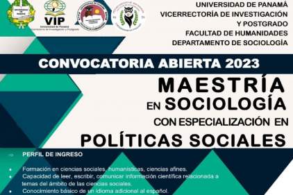 UNIVERSIDAD DE PANAMÁ - MAESTRÍA  EN SOCIOLOGÍA CON ESPECIALIZACIÓN EN POLÍTICAS SOCIALES