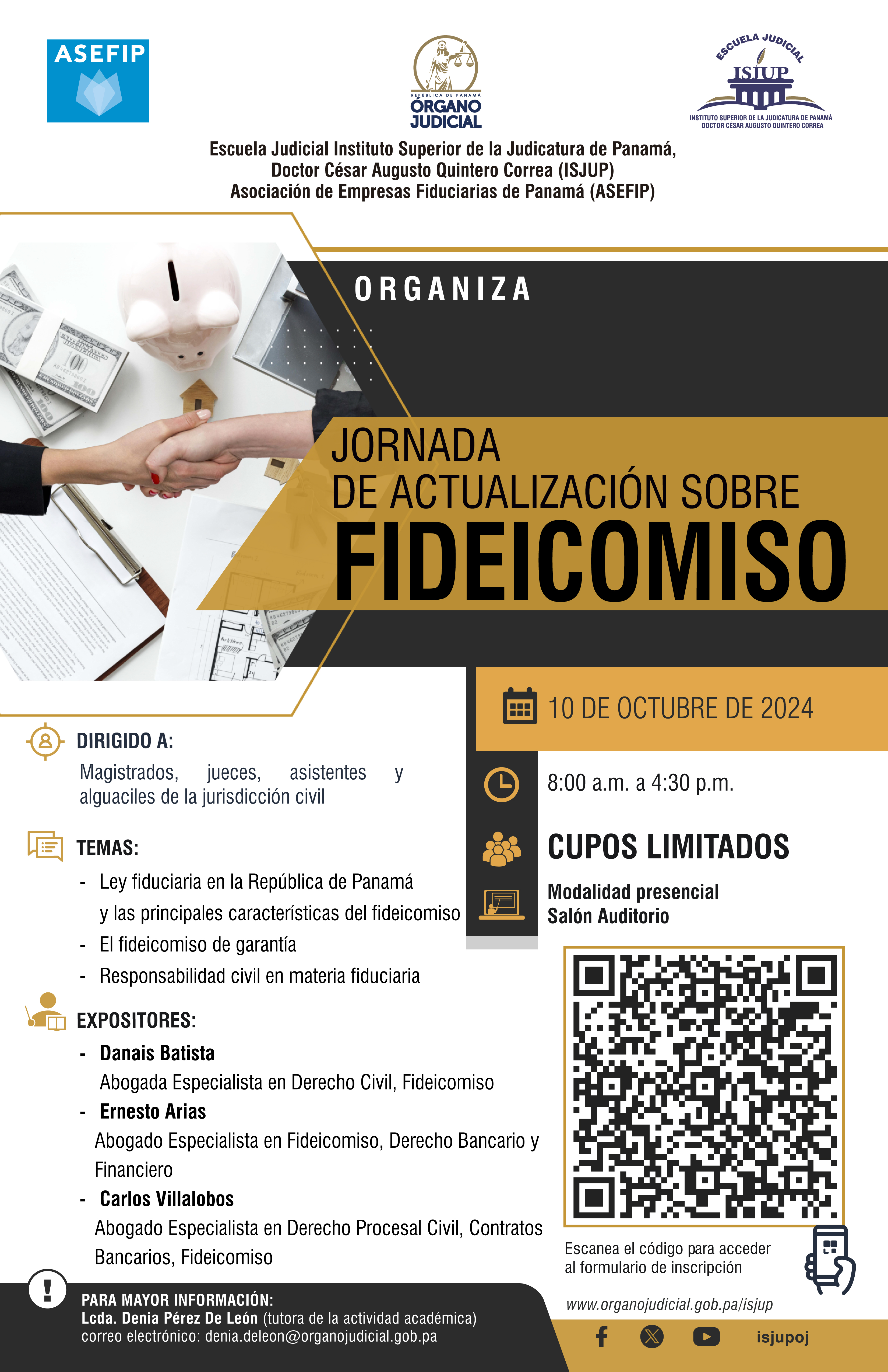 afiche Jornada de actualización sobre Fideicomiso