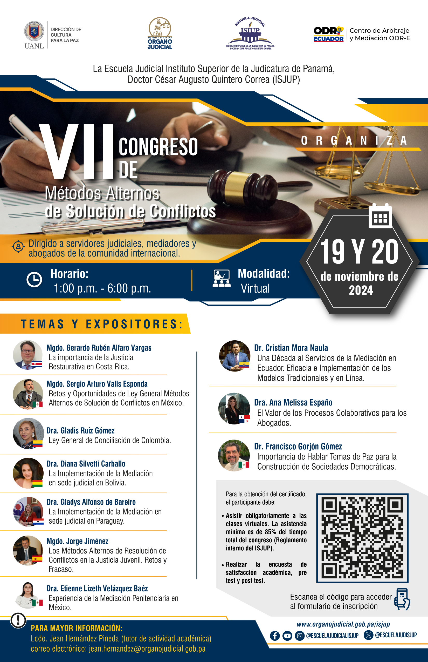 AFICHE VII Congreso de Métodos Alternos de Solución de Conflictos FINAL