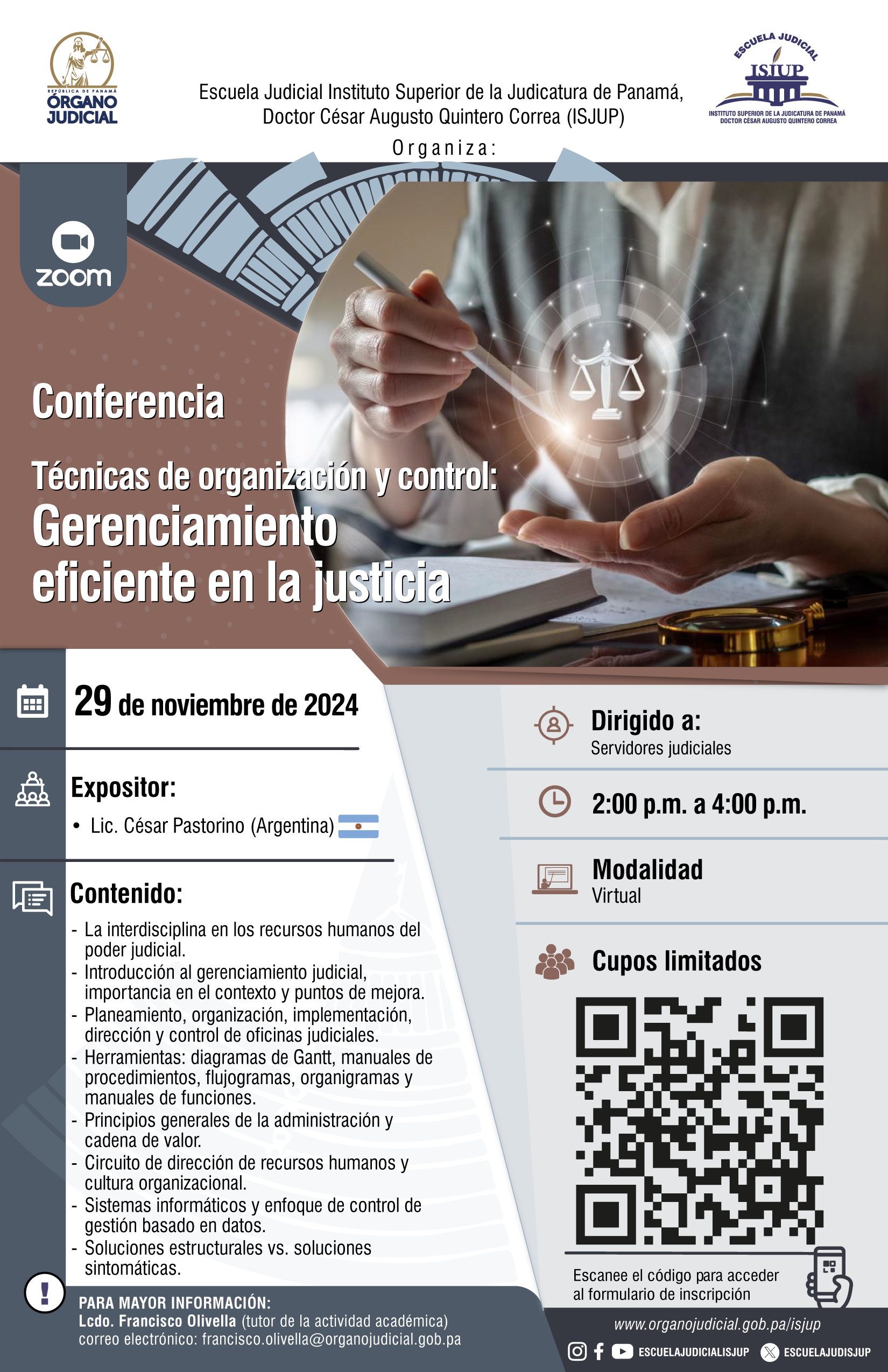 Gerenciamiento eficiente en la justicia.