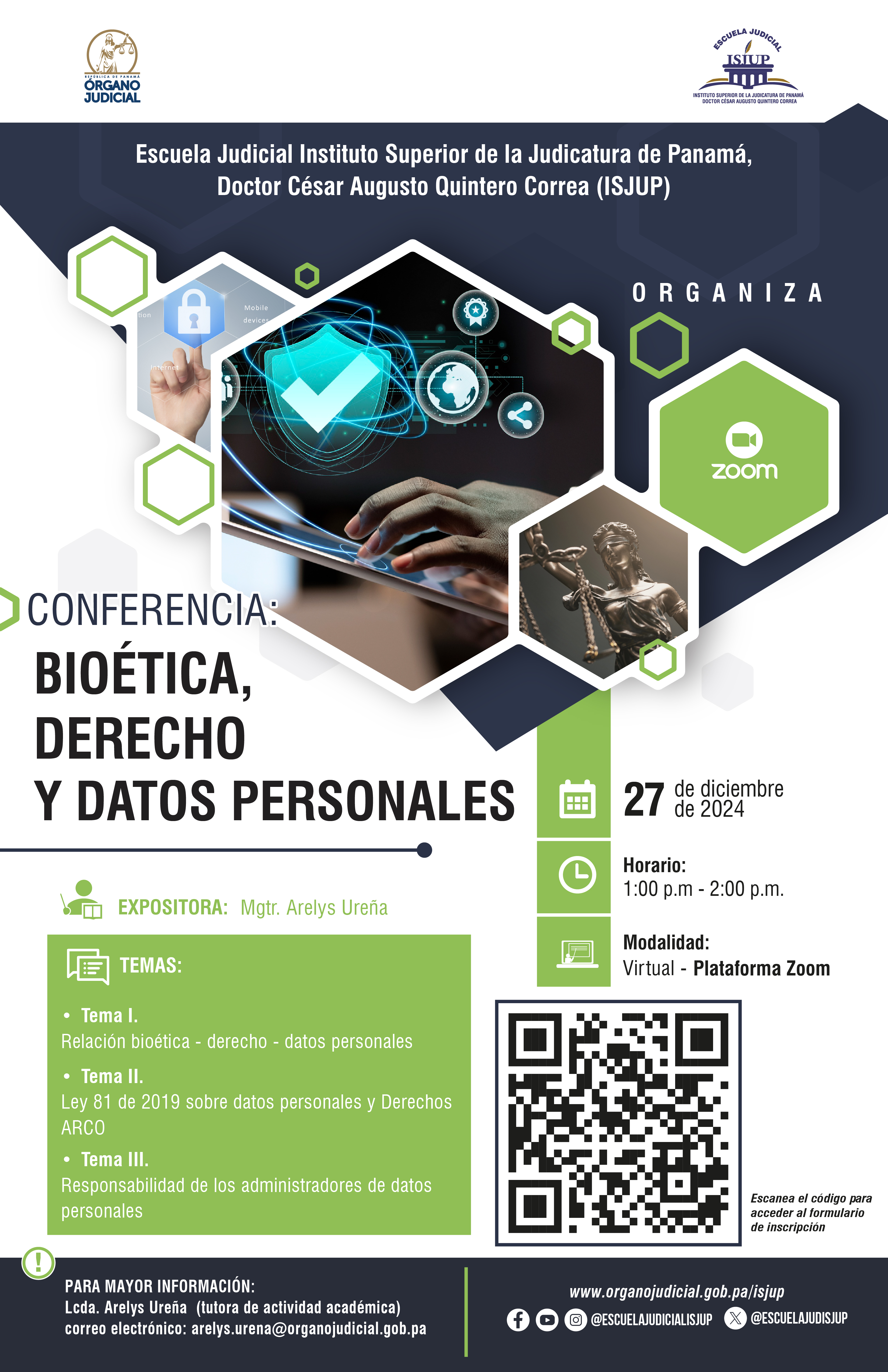 AFICHE  Bioética, Derecho y Datos Personales 01 (1)