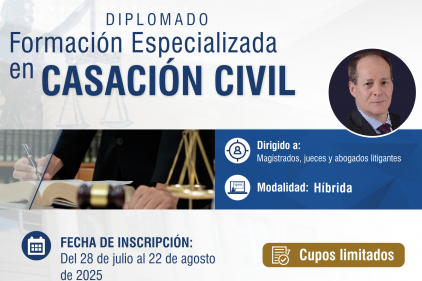 INSCRÍBETE EN EL DIPLOMADO EN FORMACIÓN ESPECIALIZADA EN CASACIÓN CIVIL - EXPOSITOR PATRICK BAUDIN