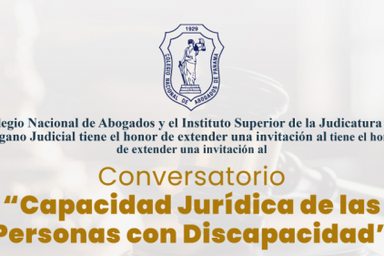 INSCRIPCIONES ABIERTAS:  CONVERSATORIO CAPACIDAD JURÍDICA DE LAS PERSONAS CON DISCAPACIDAD