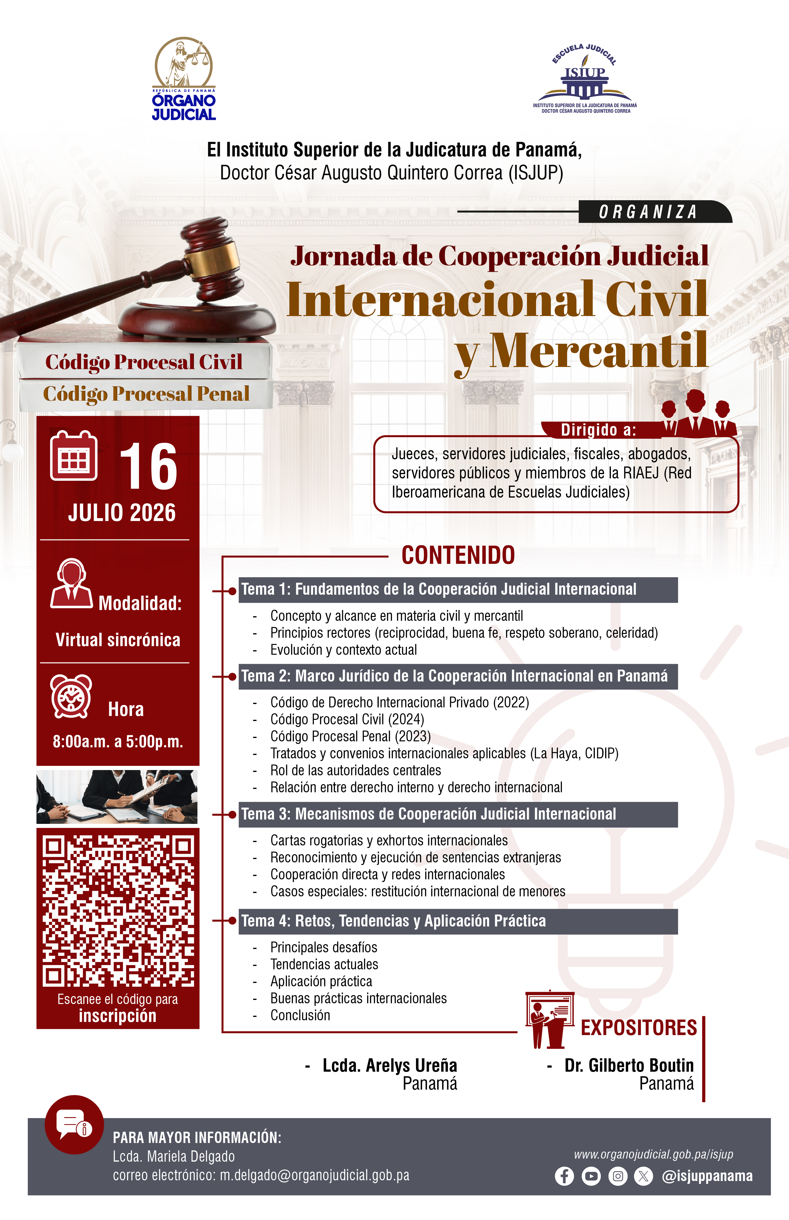 AFICHE Jornada de Cooperaci&oacute;n Judicial Intern_Mariela Delgado