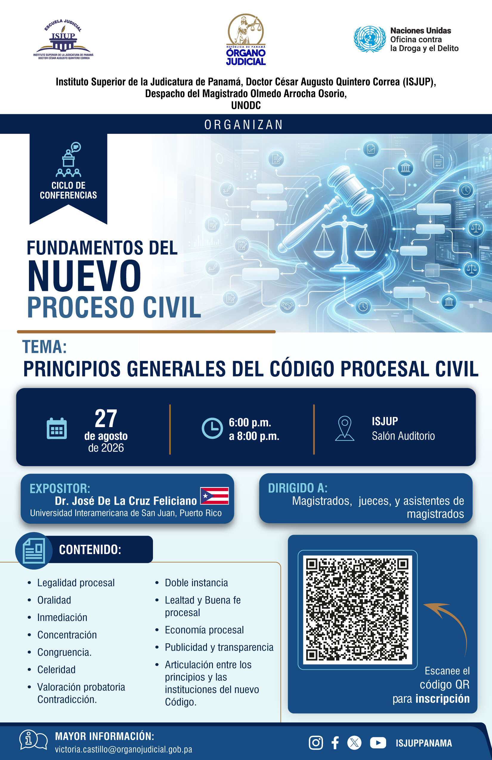 AFICHE_ Ciclo de conferencias Fundamentos del nuevo proceso civil.  1