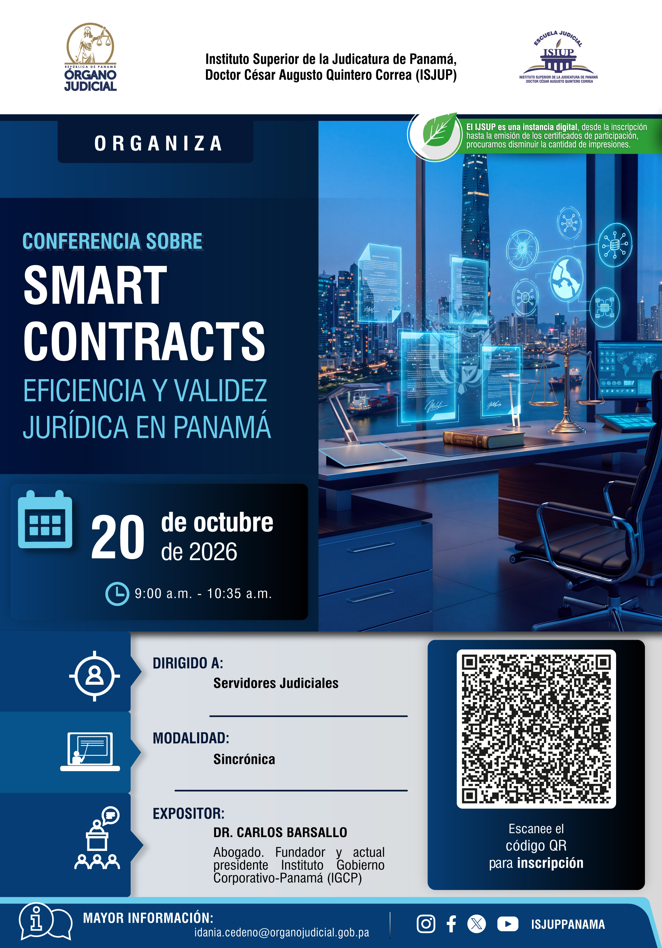 AFICHE_SMART CONTRACTS EFICIENCIA Y VALIDEZ J_Idania Cede&ntilde;o