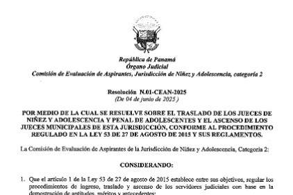 Resolución N.01-CEAN-2025 de 04 de junio de 2025