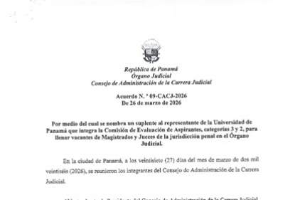 Acuerdo N.°09-CACJ-2026 de 26 de marzo de 2026