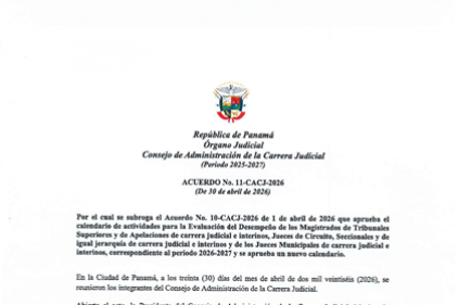 Acuerdo N°11-CACJ-2026 de 30 de abril de 2026