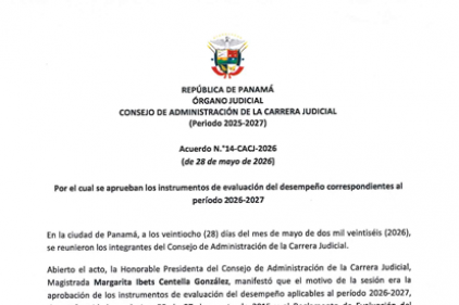 Acuerdo No.14-CACJ-2026 de fecha 28 de mayo de 2026